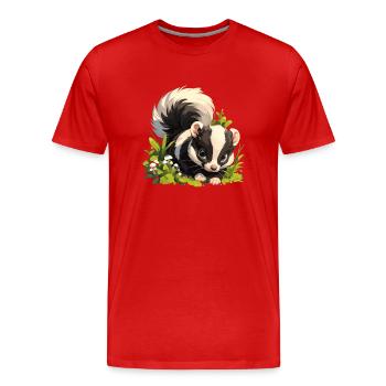 Skunks Skunk - Men's Premium Organic T-Shirt - red - Front - Damien (186cm)