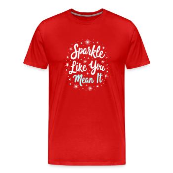 Frühjahrsputz-enthusiasten, Neuanfang Und - Männer Premium Bio T-Shirt - Rot - Vorne - Damien (186cm)