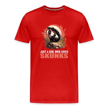 Skunks Skunk - Men's Premium Organic T-Shirt - red - Front - Damien (186cm)