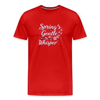 Kirschblüten-enthusiast Sakura Lovers Springtime - Männer Premium Bio T-Shirt - Rot - Vorne - Damien (186cm)