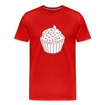 Gâteau Tartelette Décoration Gâteau - T-shirt bio Premium Homme - rouge - Devant - Damien (186cm)