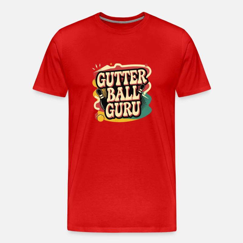 Gutter Ball Guru 10 - Männer Premium Bio T-Shirt - Rot
