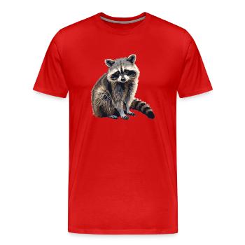 Ratons laveurs Raton laveur - T-shirt bio Premium Homme - rouge - Devant - Damien (186cm)