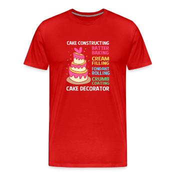 Gâteau Tartelette Décoration Gâteau - T-shirt bio Premium Homme - rouge - Devant - Damien (186cm)