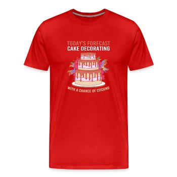 Gâteau Tartelette Décoration Gâteau - T-shirt bio Premium Homme - rouge - Devant - Damien (186cm)