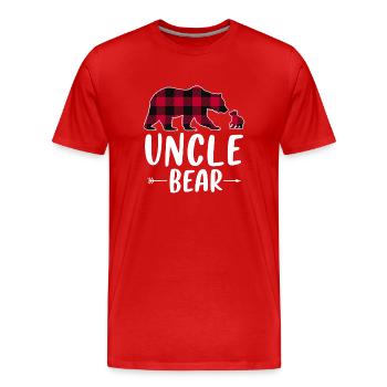 Oncle Ours - T-shirt bio Premium Homme - rouge - Devant - Damien (186cm)