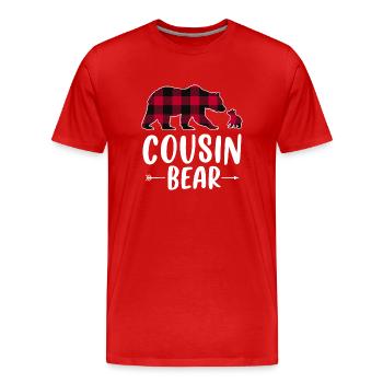 Grandma Bear - Männer Premium Bio T-Shirt - Rot - Vorne - Damien (186cm)