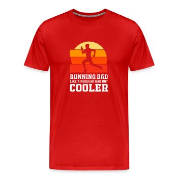 Marathon Marathon Runner - Men's Premium Organic T-Shirt - red - Front - Damien (186cm)