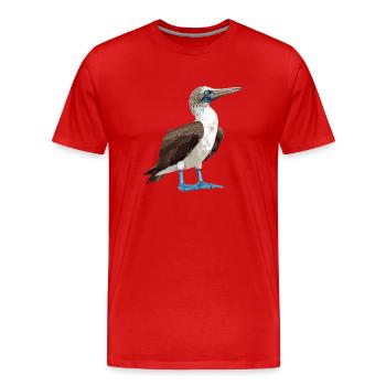 Blue-footed booby - Men's Premium Organic T-Shirt - red - Front - Damien (186cm)