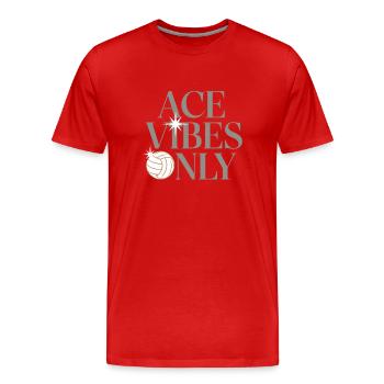 Volleyballspieler Und Fan Spike Servieren - Männer Premium Bio T-Shirt - Rot - Vorne - Damien (186cm)