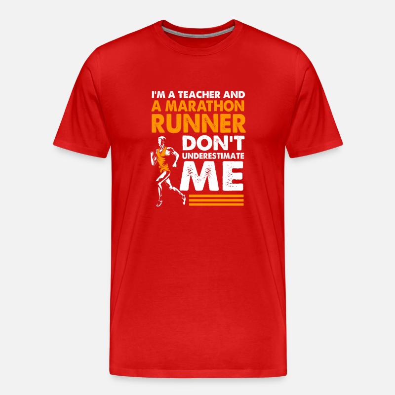 Marathon Marathonläufer - Männer Premium Bio T-Shirt - Rot
