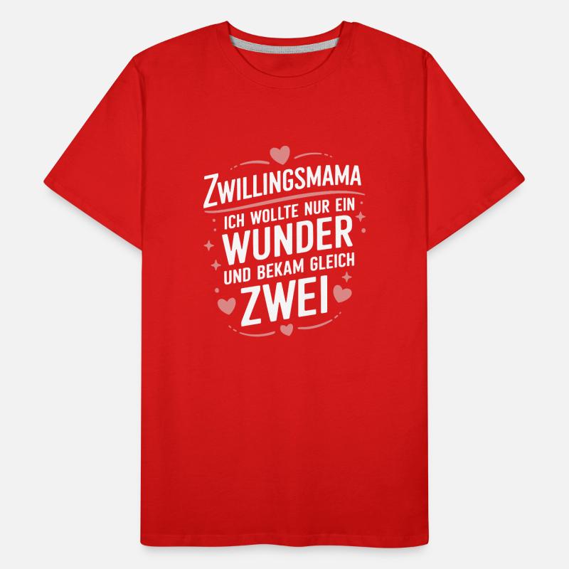 Zwillings Mutter Zwillingsmam Männer Premium Bio T-Shirt