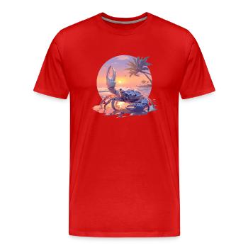 Crabe Crabe - T-shirt bio Premium Homme - rouge - Devant - Damien (186cm)