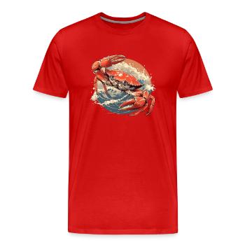 Crabe Crabe - T-shirt bio Premium Homme - rouge - Devant - Damien (186cm)