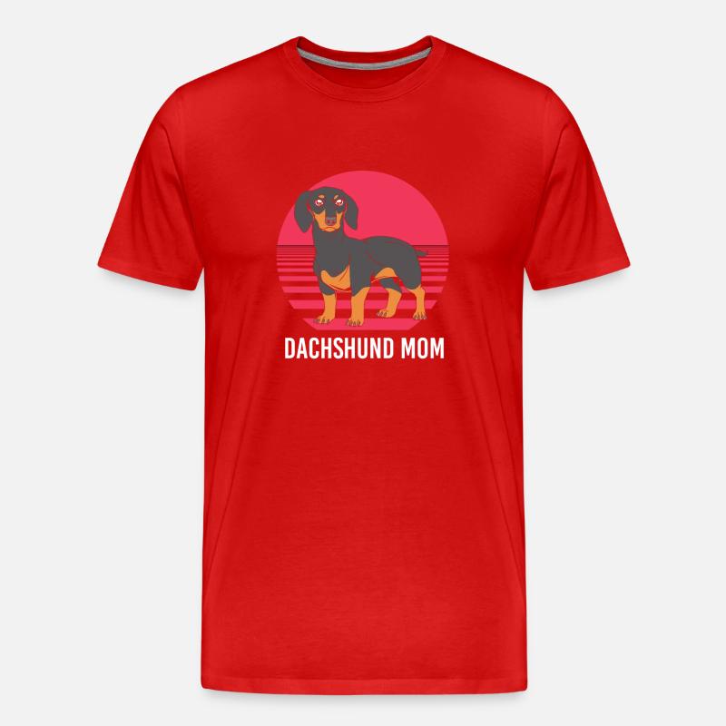 Dackel - Männer Premium Bio T-Shirt - Rot