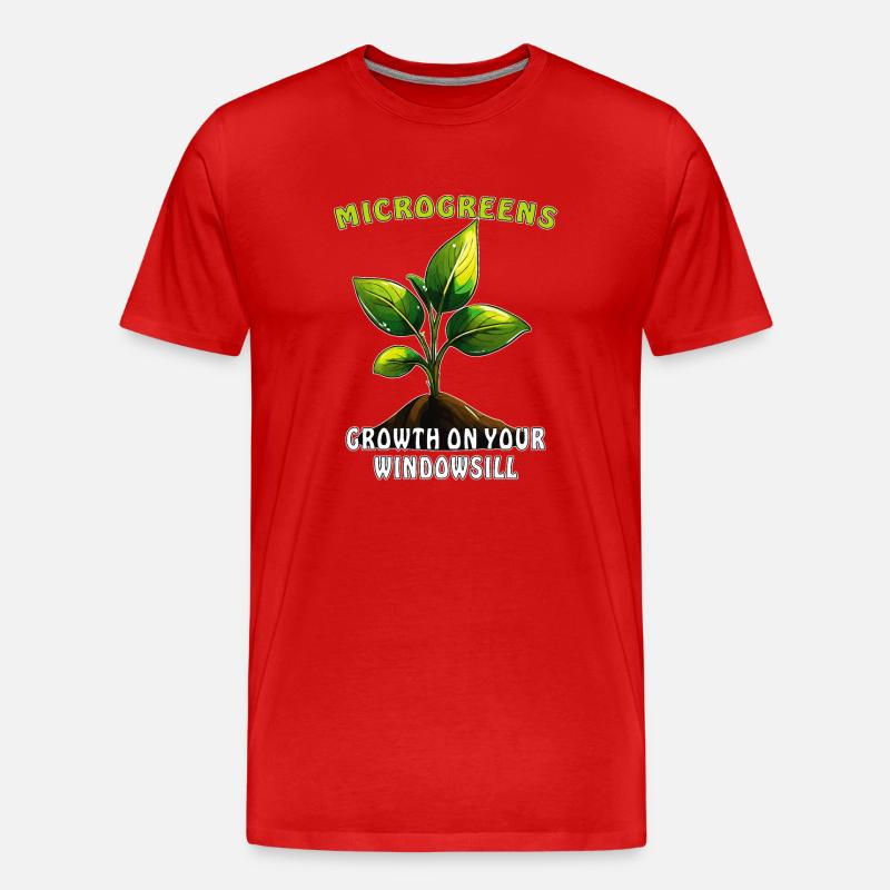 MICROGREENS GROWTH ON YOUR WINDOWSILL - Männer Premium Bio T-Shirt - Rot