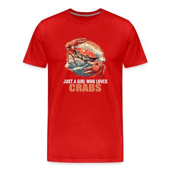 Crabe Crabe - T-shirt bio Premium Homme - rouge - Devant - Damien (186cm)