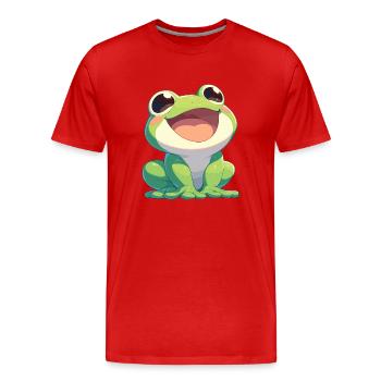 Grenouilles Grenouilles - T-shirt bio Premium Homme - rouge - Devant - Damien (186cm)