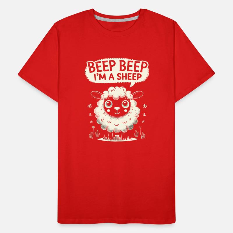 Beep Beep Ich bin ein Schaf Männer Premium Bio T-Shirt