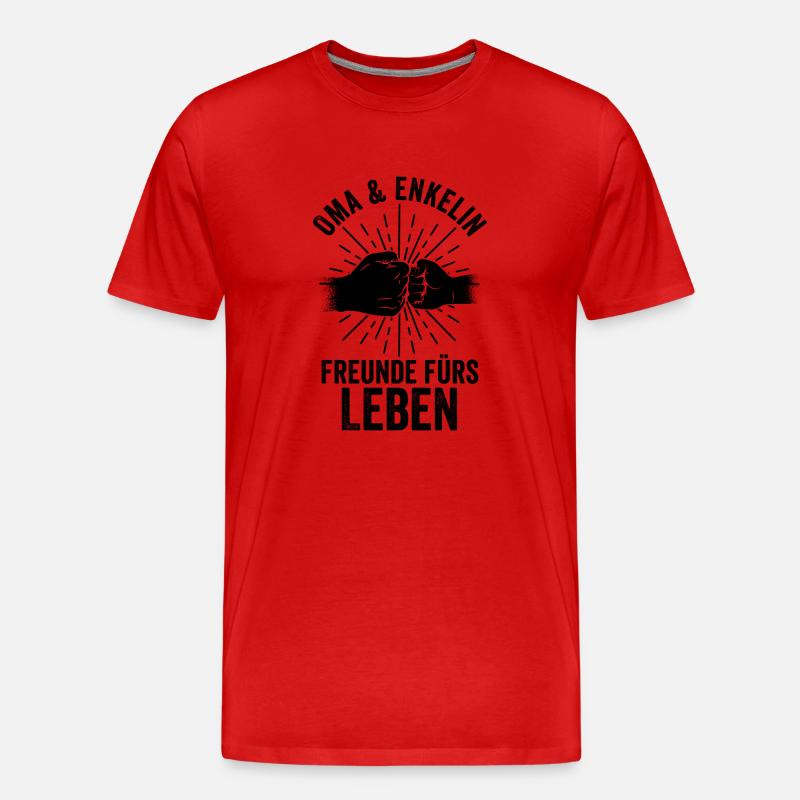 Großmutter Enkelin Oma - Männer Premium Bio T-Shirt - Rot
