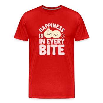 Dim-sum lovers of Chinese cuisine and dumplings - Men's Premium Organic T-Shirt - red - Front - Damien (186cm)