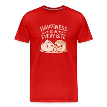 Dim-sum lovers of Chinese cuisine and dumplings - Men's Premium Organic T-Shirt - red - Front - Damien (186cm)