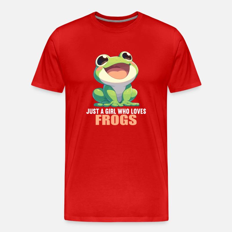 Frosch Frösche - Männer Premium Bio T-Shirt - Rot