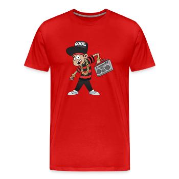 PUNK MAN - Men's Premium Organic T-Shirt - red - Front - Damien (186cm)