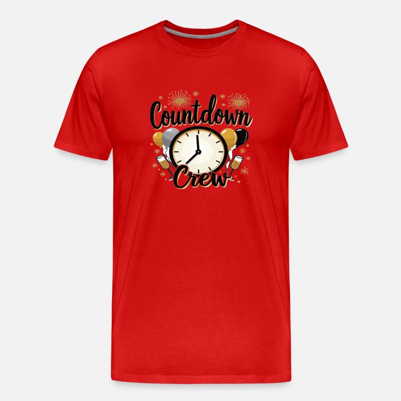 Countdown Crew - Männer Premium Bio T-Shirt - Rot