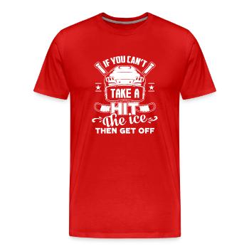 Hockey Funny Hockey - Men's Premium Organic T-Shirt - red - Front - Damien (186cm)