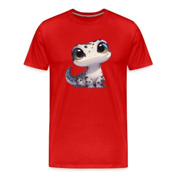 Geckos Geckos - T-shirt bio Premium Homme - rouge - Devant - Damien (186cm)