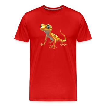 Geckos Geckos - T-shirt bio Premium Homme - rouge - Devant - Damien (186cm)