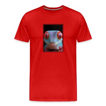 Geckos Geckos - T-shirt bio Premium Homme - rouge - Devant - Damien (186cm)