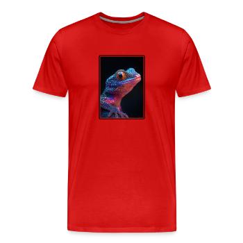 Geckos Geckos - T-shirt bio Premium Homme - rouge - Devant - Damien (186cm)