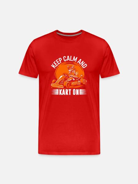 Keep calm and kart on! - Men's Premium Organic T-Shirt - red