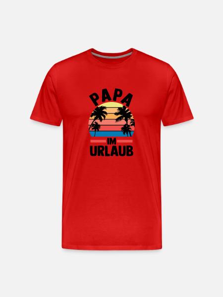 Vacation Vacationer Father Dad - Men's Premium Organic T-Shirt - red