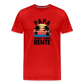 Vacation Vacationer Father Dad - Men's Premium Organic T-Shirt - red - Front - Damien (186cm)