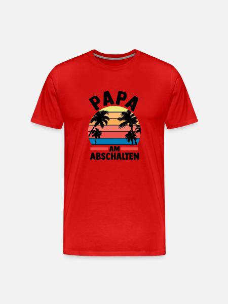 Vacation Vacationer Father Dad - Men's Premium Organic T-Shirt - red