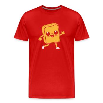 Tartine - T-shirt bio Premium Homme - rouge - Devant - Damien (186cm)