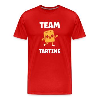 Tartine - T-shirt bio Premium Homme - rouge - Devant - Damien (186cm)