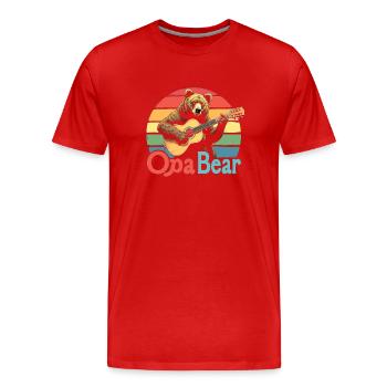 Grandpa Bear Grandpa Bear Grandpa Birthday Bear Fans Bear - Men's Premium Organic T-Shirt - red - Front - Damien (186cm)