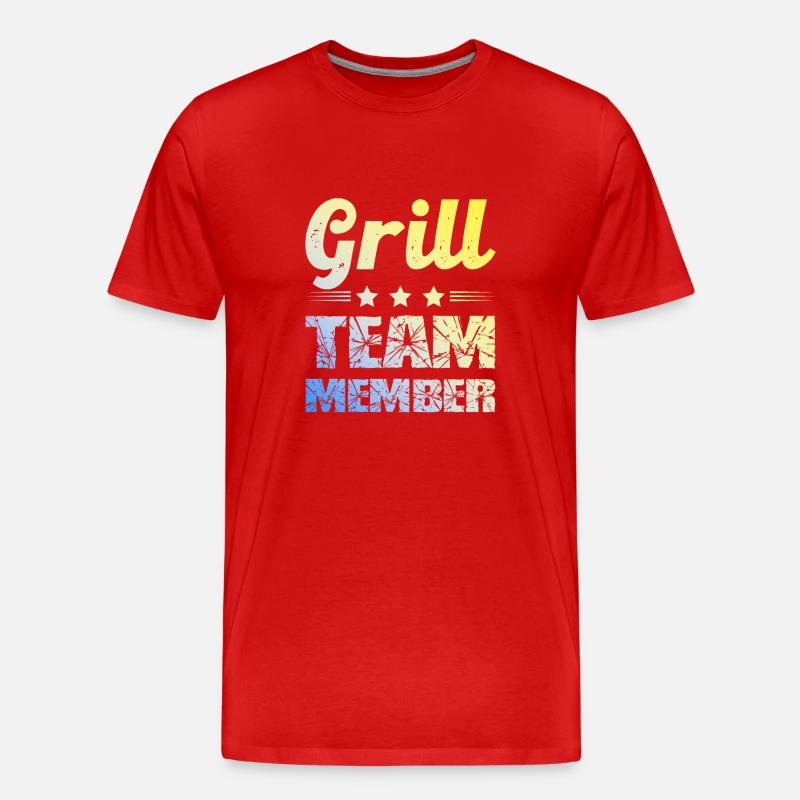 Grill Team - Männer Premium Bio T-Shirt - Rot