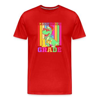 Première année - T-shirt bio Premium Homme - rouge - Devant - Damien (186cm)