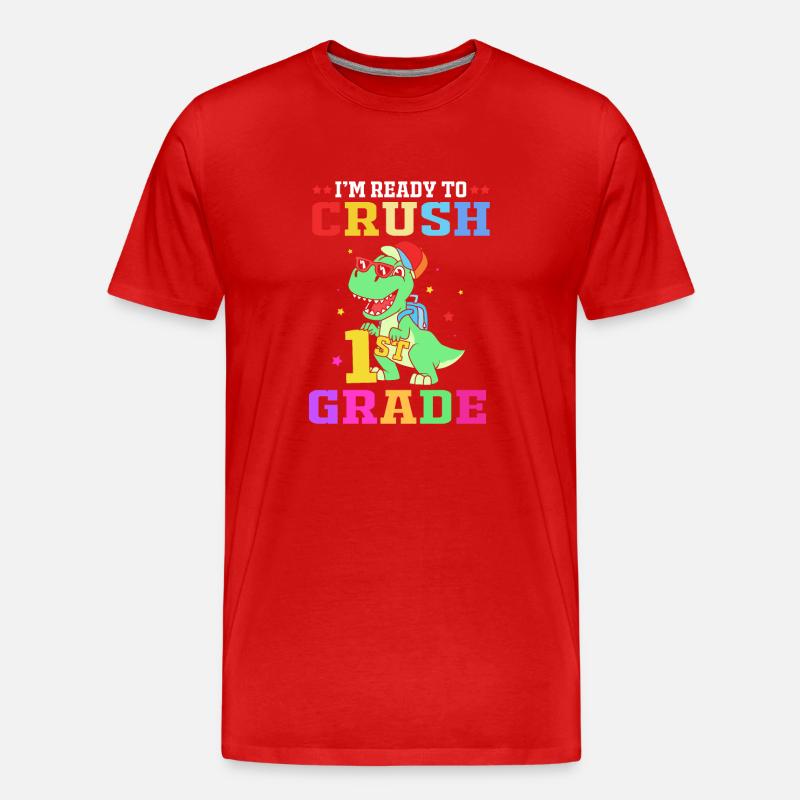 Erstklässler - Männer Premium Bio T-Shirt - Rot