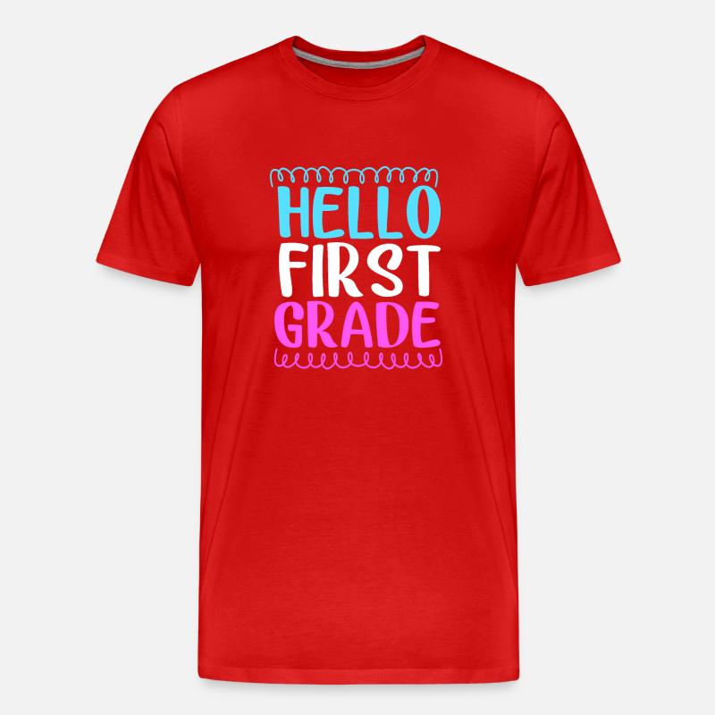 Erstklässler - Männer Premium Bio T-Shirt - Rot