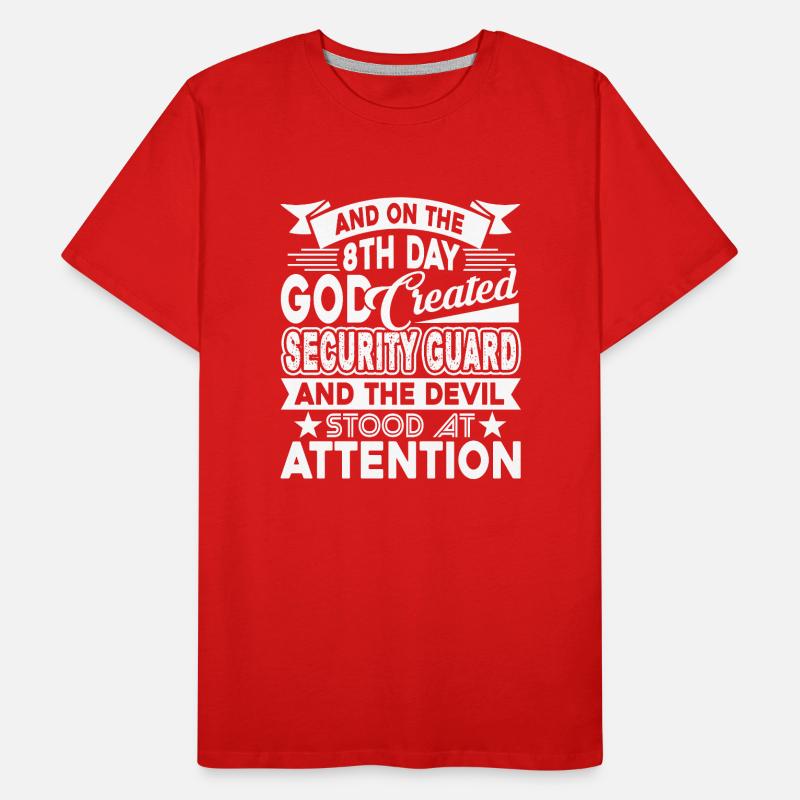 Security Guard God Created Security Guard Men's Premium Organic T-Shirt