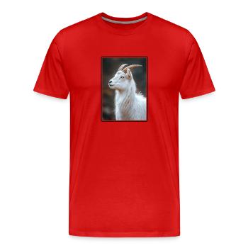 Ziegen Ziege - Männer Premium Bio T-Shirt - Rot - Vorne - Damien (186cm)