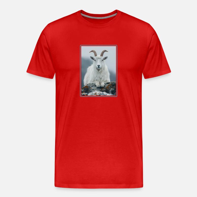 Ziegen Ziege - Männer Premium Bio T-Shirt - Rot