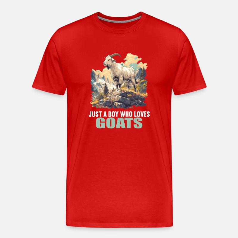 Ziegen Ziege - Männer Premium Bio T-Shirt - Rot