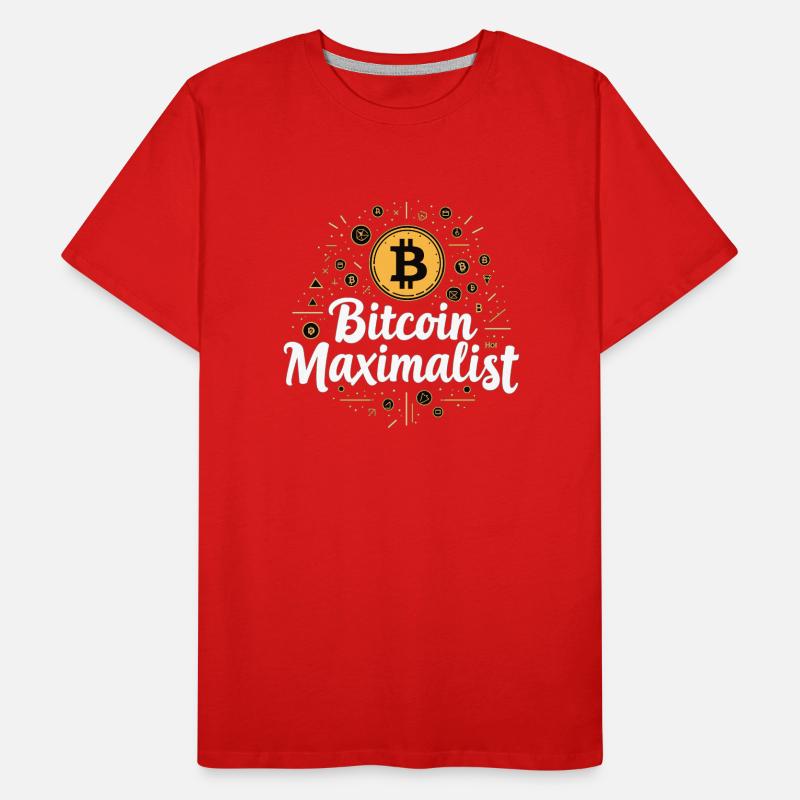Bitcoin Maximalist - Design crypto élégant T-shirt bio Premium Homme